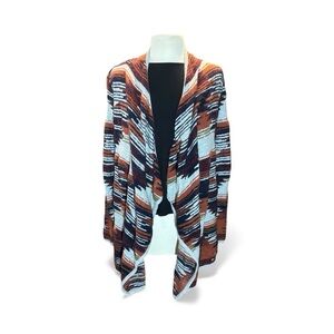 Lucky Brand Women's Striped Open Front Sweater Size S